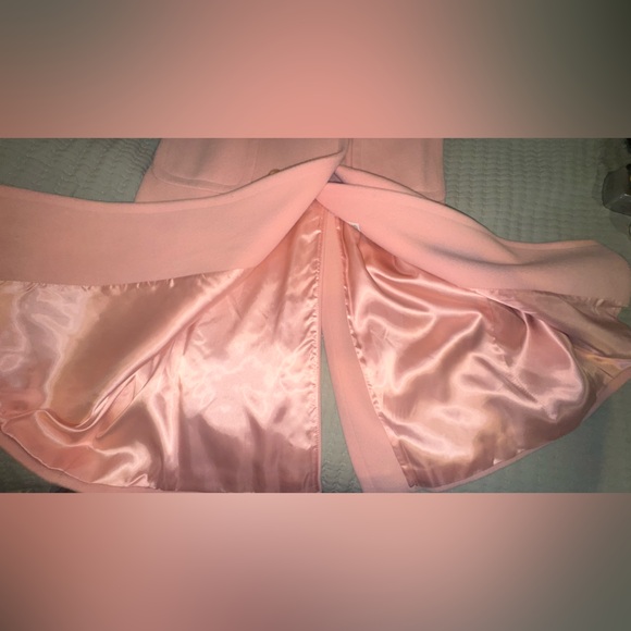 Breckenridge 100% Vintage Wool Coat Union Made Blush Pink Long Overcoat Size 12 - Picture 8 of 12